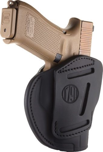 1791 Gunleather 3WH5SBLA 3-Way IWB/OWB Size 05 Stealth Black Leather Belt L view 2