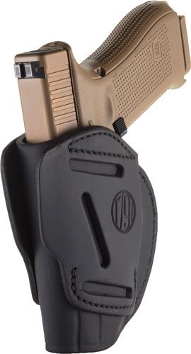 1791 Gunleather 3WH5SBLA 3-Way IWB/OWB Size 05 Stealth Black Leather Belt L view 3