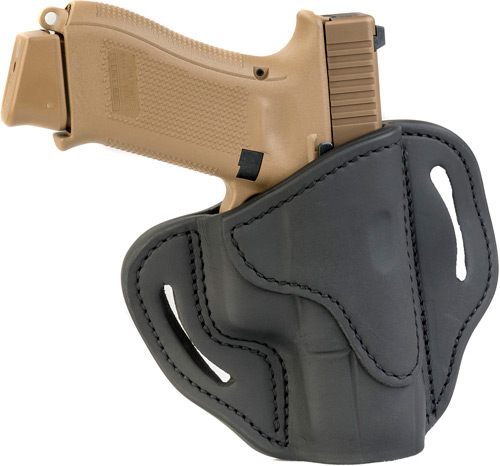 1791 Gunleather BH21SBLR OWB Size 2.1 Stealth Black Leather Belt Slide Comp view 2