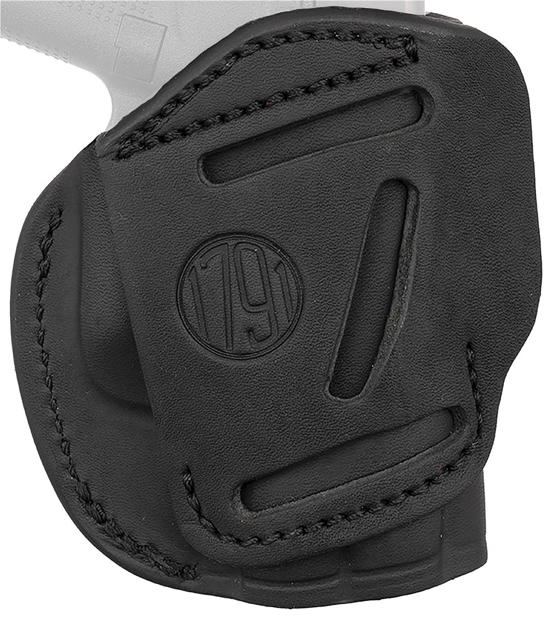 1791 Gunleather 4WH2SBLL 4-Way IWB/OWB Size 02 Stealth Black Leather Belt C