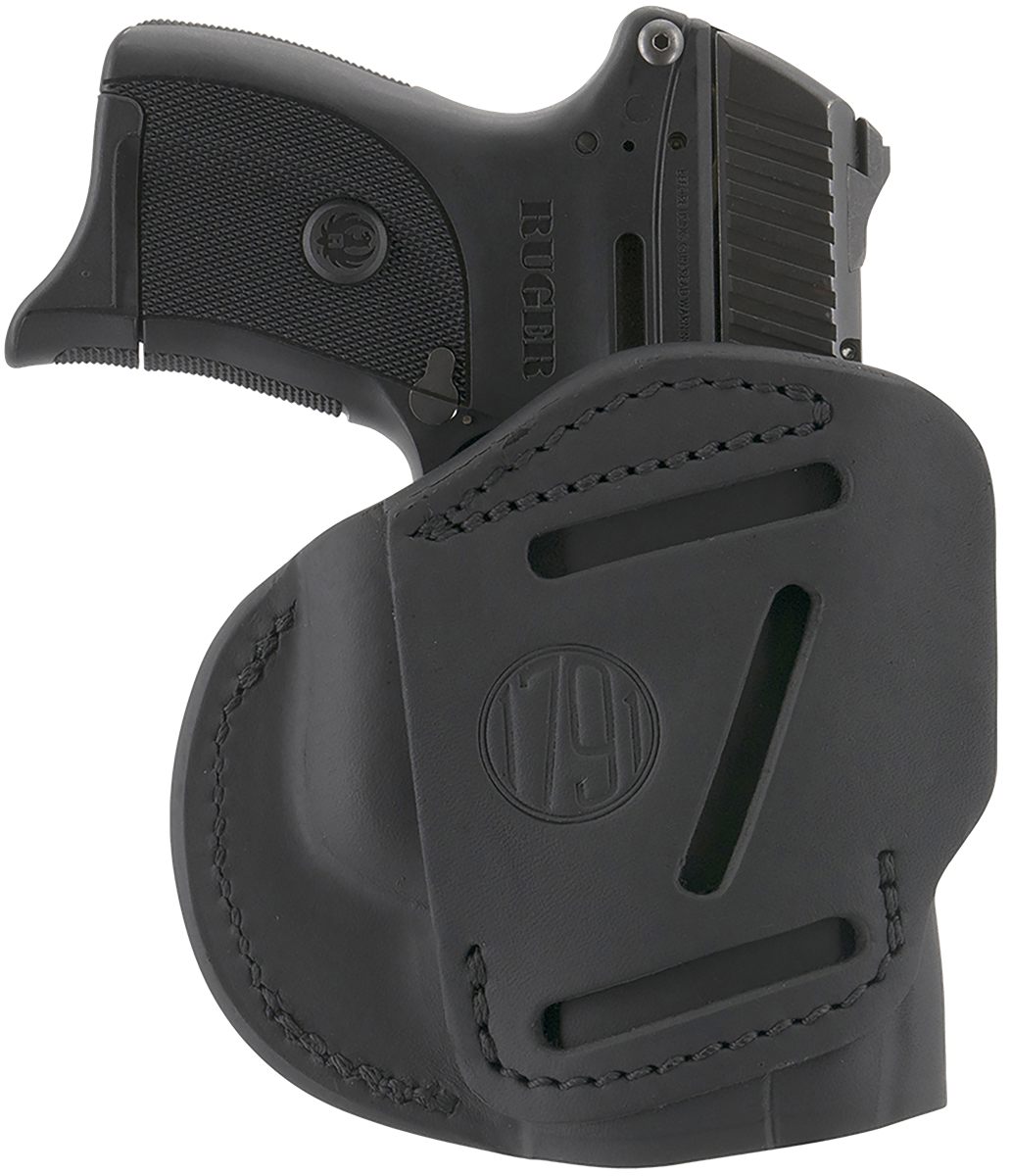 1791 Gunleather 4WH4SBLL 4-Way IWB/OWB Size 04 Stealth Black Leather Belt C