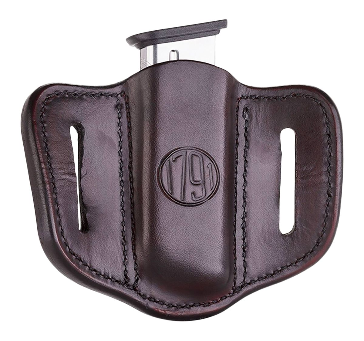 1791 Gunleather MAG11SBRA Single Holster Signature Brown Leather Belt Slide
