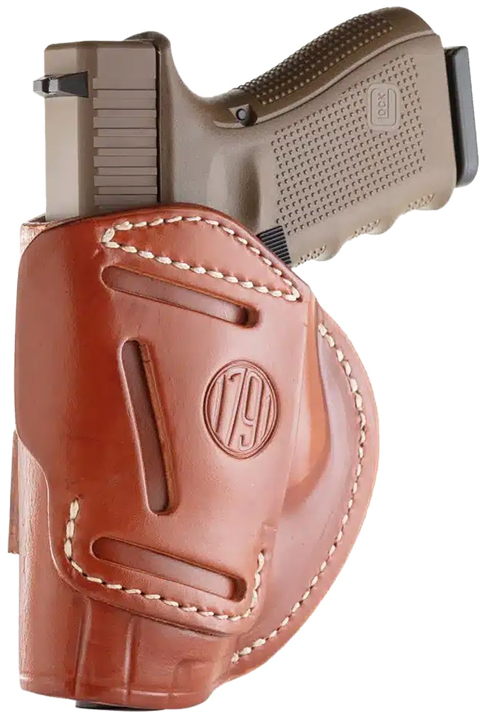 1791 Gunleather 4WH5CBRR 4-Way IWB/OWB 05 Classic Brown Leather Belt Clip F