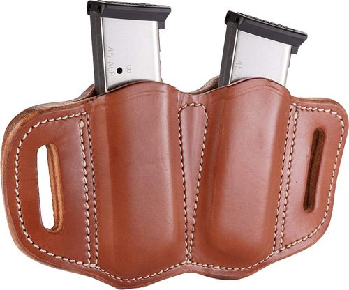 1791 Gunleather MAG21CBRA Double Holster Classic Brown Leather Belt Slide 1 view 2