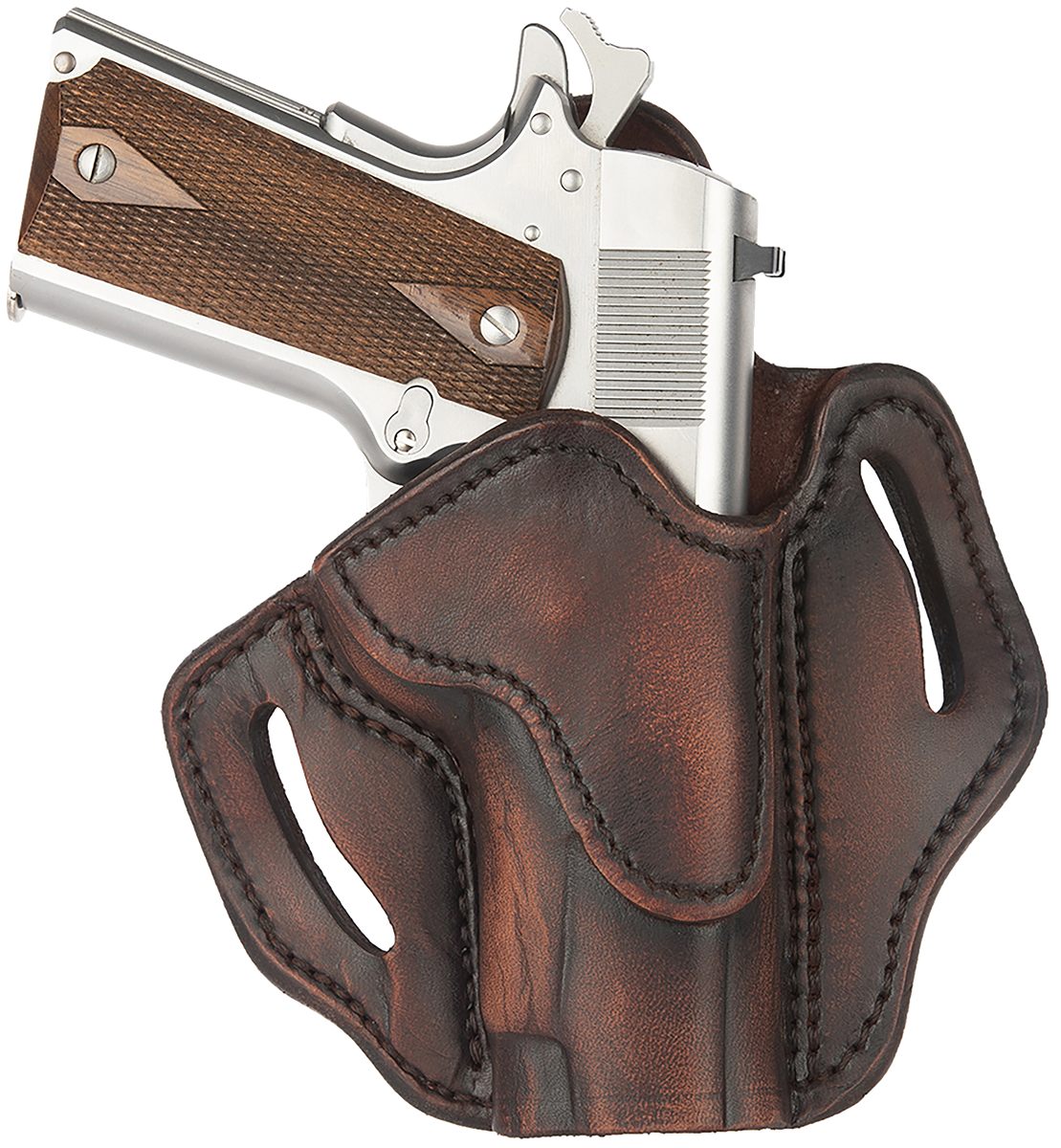 1791 Gunleather ORBH1SVTGR BH1 Optic Ready OWB Vintage Leather Belt Slide F