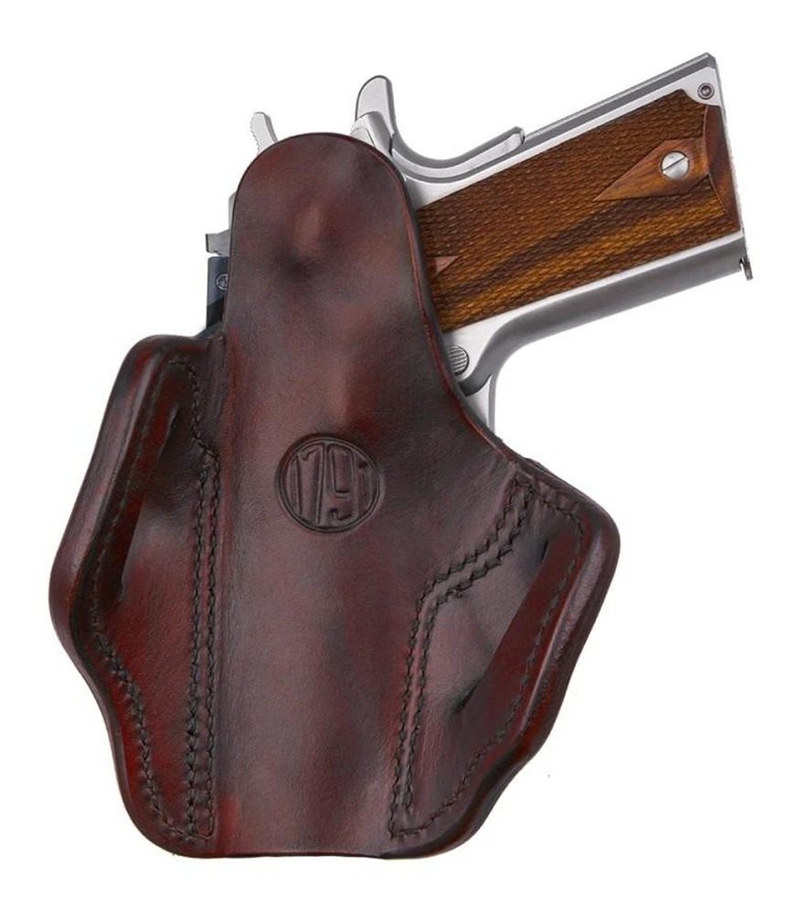 1791 Gunleather ORBH1SVTGR BH1 Optic Ready OWB Vintage Leather Belt Slide F view 2