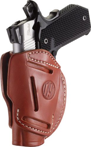 1791 Gunleather 3WH1CBRA 3-Way IWB/OWB Size 01 Classic Brown Leather Belt L view 3