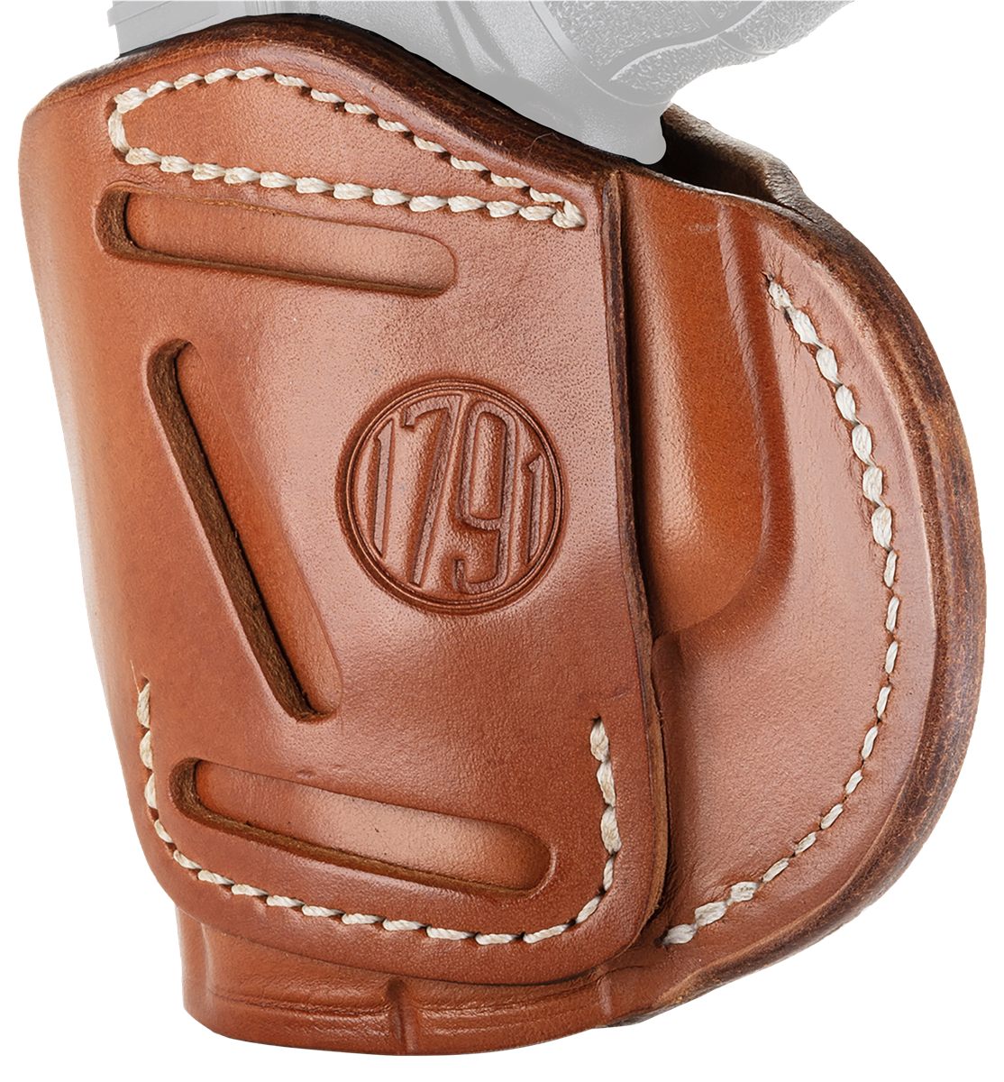 2nd Amendment 1791 Gunleather 4WH4CBRR 4-Way IWB/OWB Size 04 Classic Brown