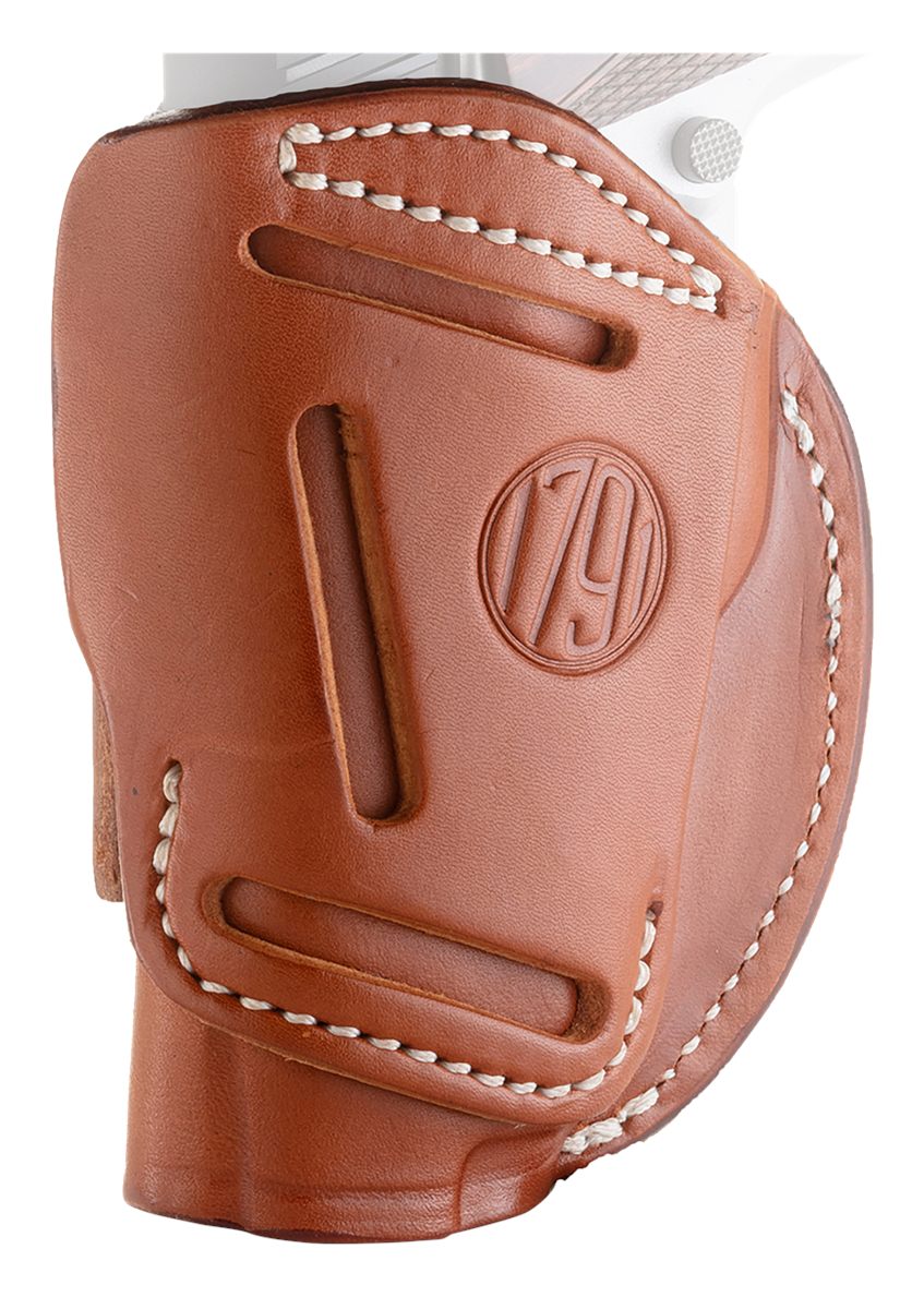 2nd Amendment 1791 Gunleather 4WH1CBRR 4-Way IWB/OWB 01 Classic Brown Leath