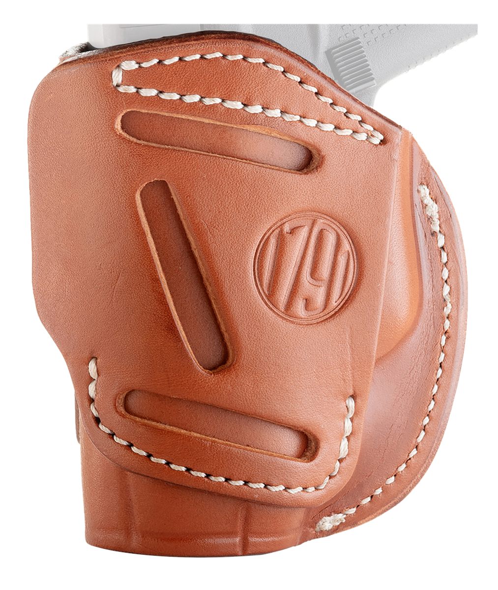 2nd Amendment 1791 Gunleather 4WH2CBRR 4-Way IWB/OWB Size 02 Classic Brown