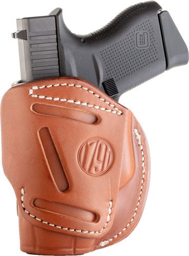 2nd Amendment 1791 Gunleather 4WH2CBRR 4-Way IWB/OWB Size 02 Classic Brown view 2