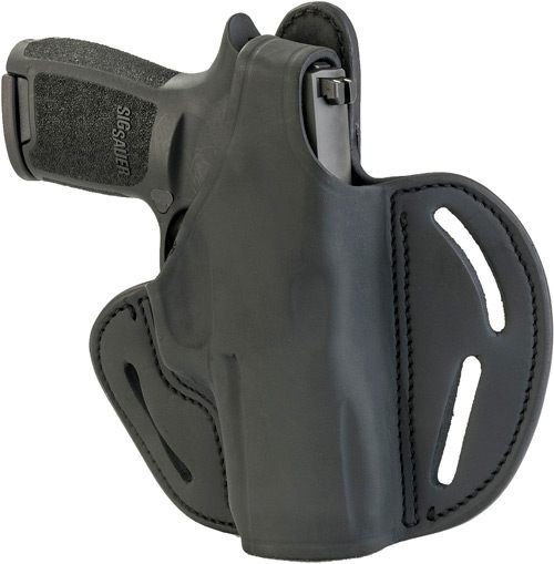 1791 Gunleather BHX5SSBLR OWB 05S Stealth Black Leather Belt Slide Fits Sig view 2