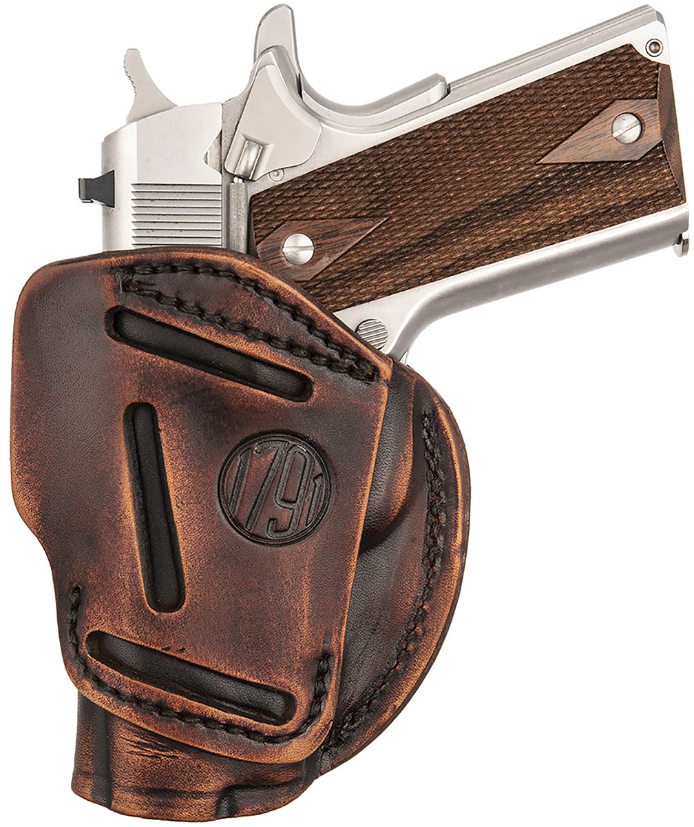 1791 Gunleather 3WH1VTGA 3-Way IWB/OWB Size 01 Vintage Leather Belt Loop Fi