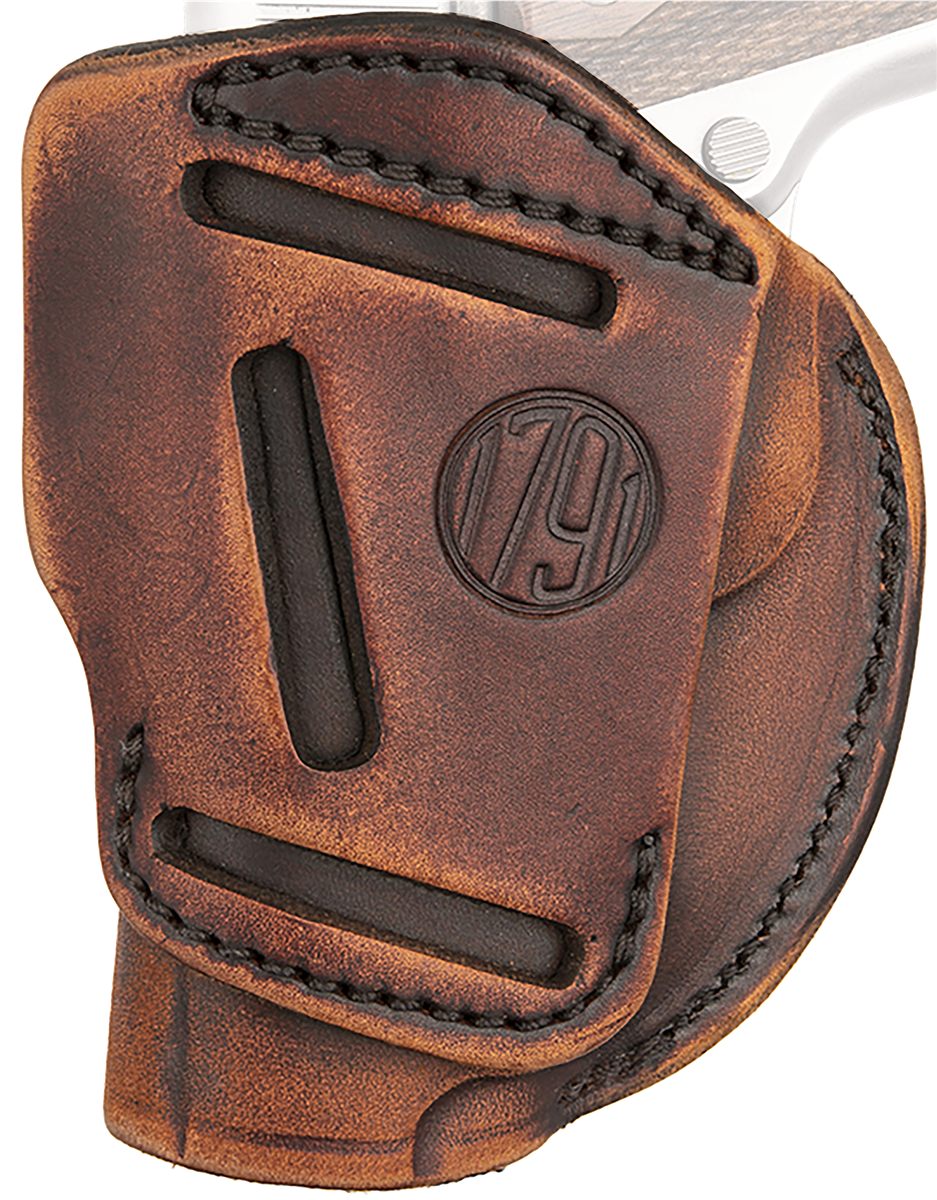 1791 Gunleather 4WH1VTGR 4-Way IWB/OWB Size 01 Vintage Leather Belt Clip Fi