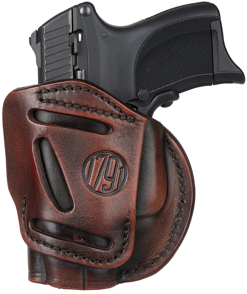 1791 Gunleather 4WH3VTGR 4-Way IWB/OWB Size 03 Vintage Leather Belt Clip Co
