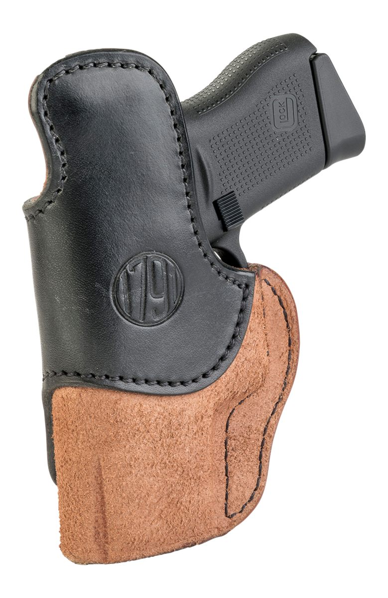 1791 Gunleather RCH3BLBR IWB Size 03 Black/Brown Leather Belt Clip Compatib