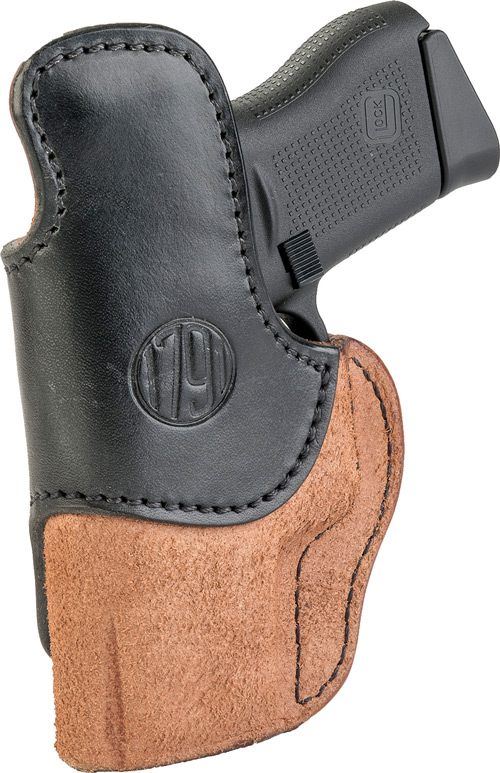 1791 Gunleather RCH3BLBR IWB Size 03 Black/Brown Leather Belt Clip Compatib view 2