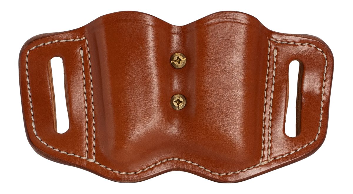1791 Gunleather MAGF22CBRA Double Holster Classic Brown Leather Belt Slide