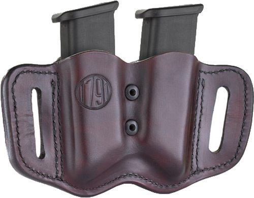1791 Gunleather MAGF22SBRA Double Holster Signature Brown Leather Belt Slid view 2