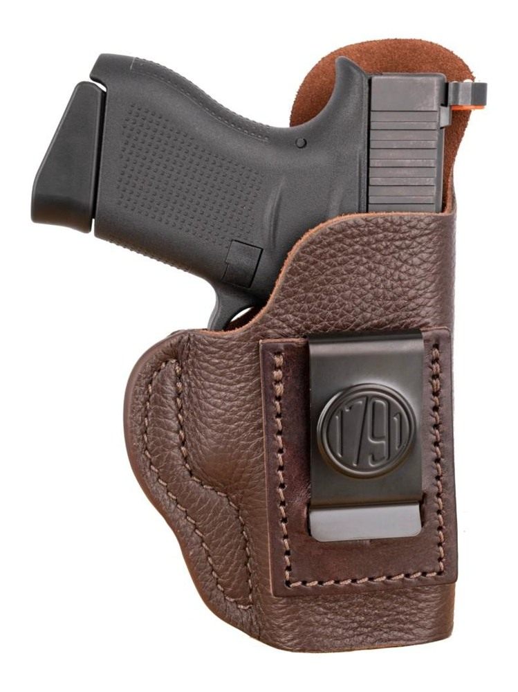 1791 Gunleather FCD3BRWL Fair Chase IWB Size 03 Classic Brown Deer Hide Bel view 2