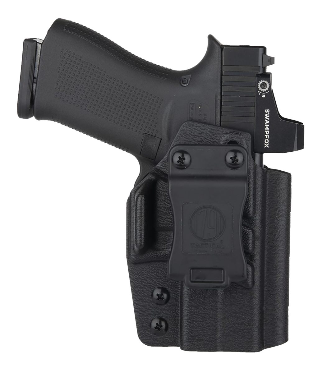 1791 Gunleather TACIWBG43XMOSBLKR Tactical IWB Black Kydex Compatible w/ Gl