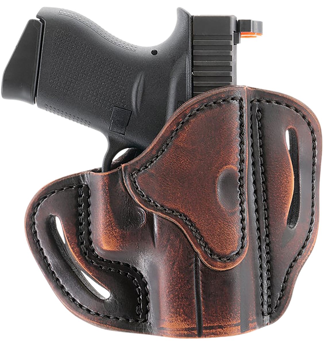 1791 Gunleather ORBHCVTGR BHC Optic Ready OWB Compact Vintage Leather Belt