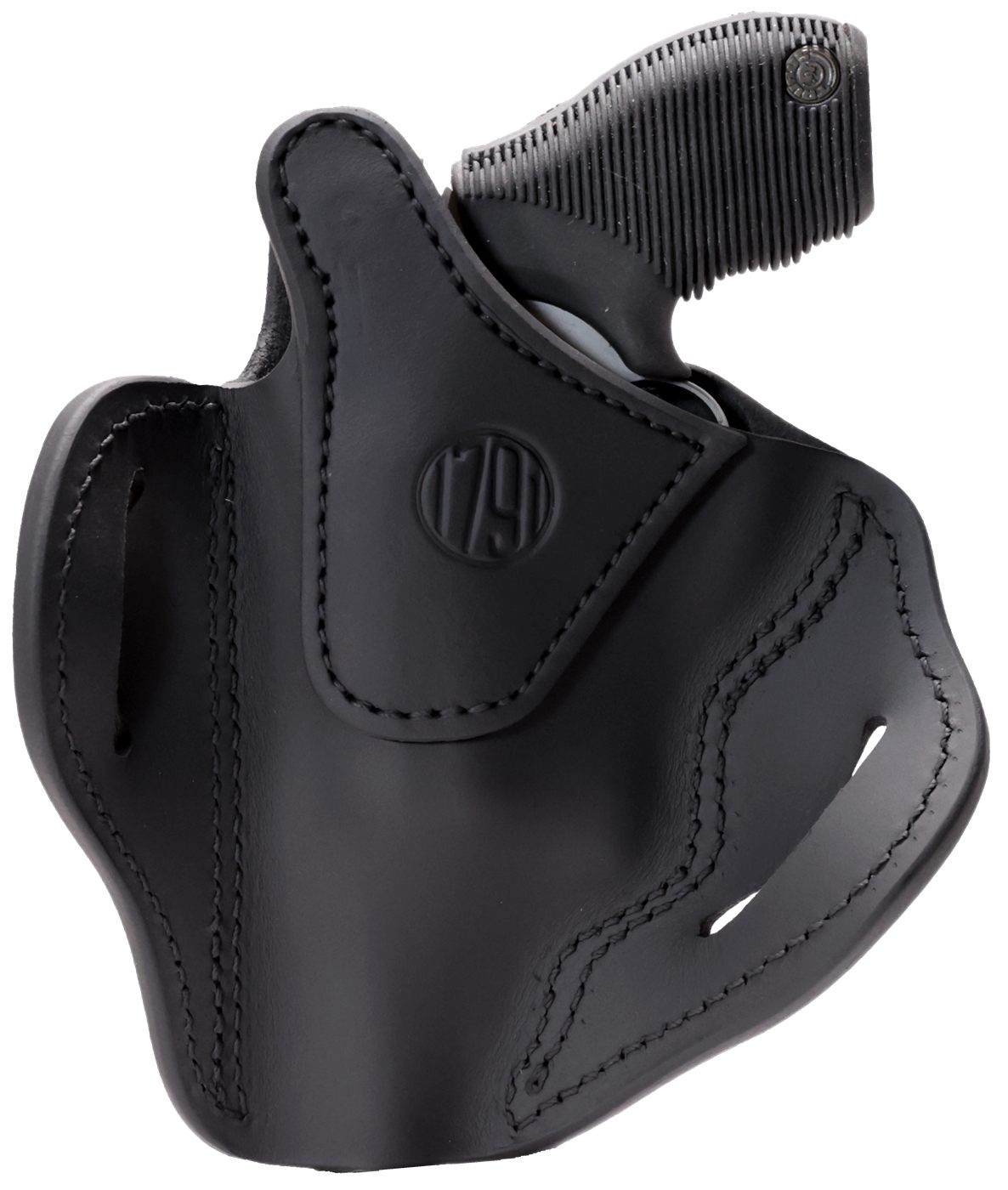 1791 Gunleather RVHX3SBLR OWB Size 03 Stealth Black Leather Belt Slide Righ