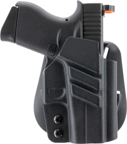 1791 Gunleather TACPDHOWBG43XMOSBLKR Tactical Kydex OWB Black Paddle Compat view 3