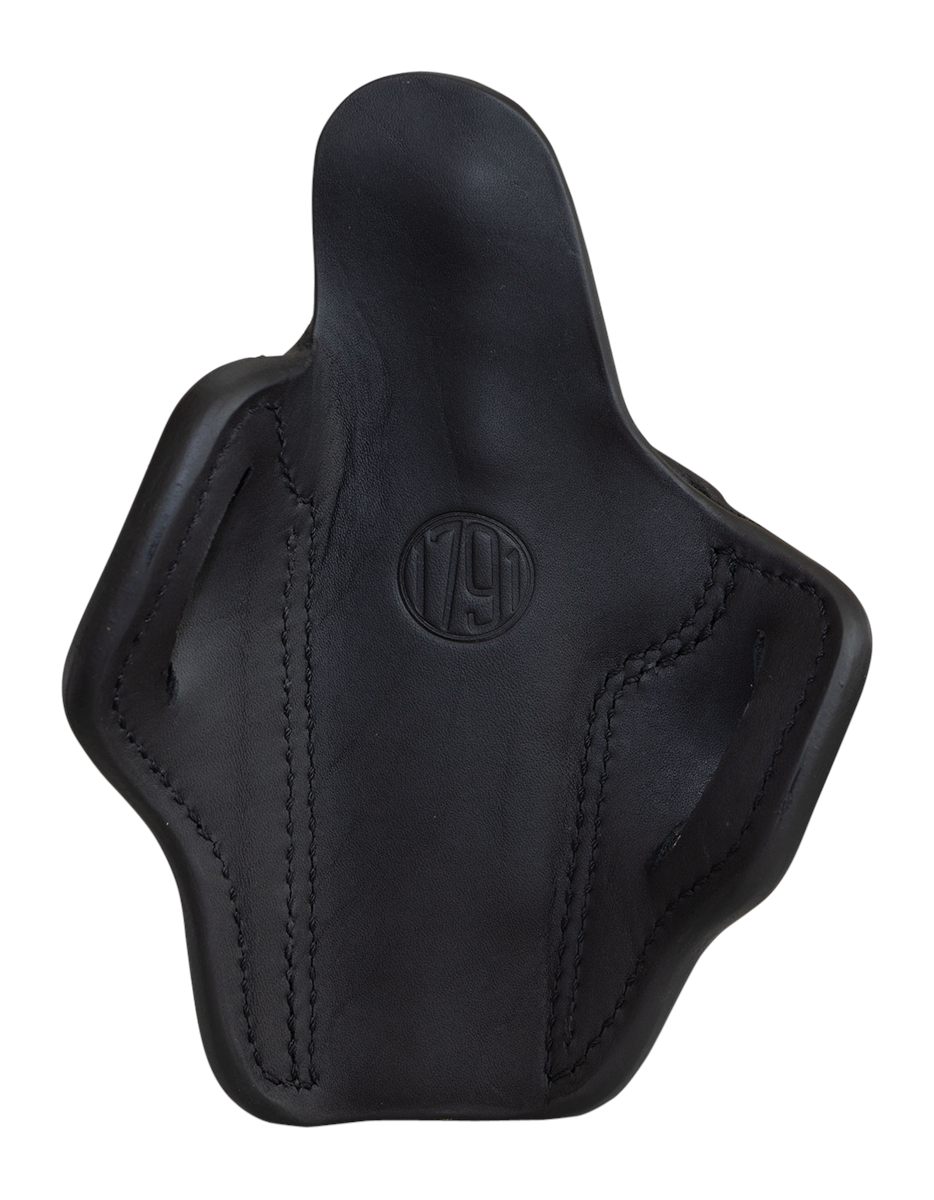 1791 Gunleather ORBH1SBLR BH1 Optic Ready OWB Size 01 Stealth Black Leather