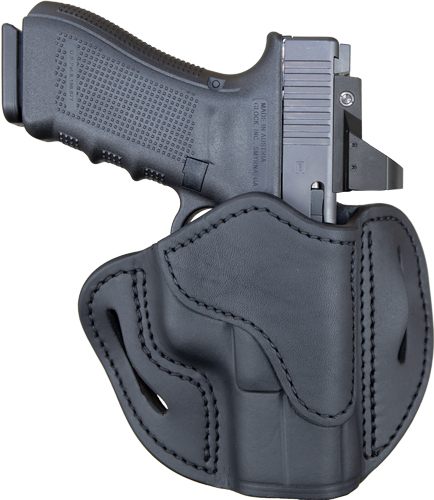 1791 Gunleather ORBH21SBLR BH2.1 Optic Ready OWB Size 2.1 Stealth Black Lea view 2