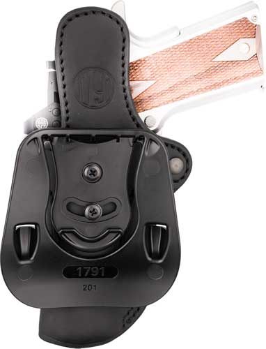 1791 Gunleather ORPDH1SBLR BH1 Optic Ready OWB 01 Stealth Black Leather Pad view 2