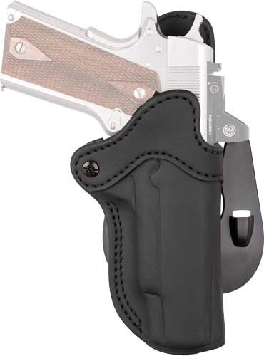 1791 Gunleather ORPDH1SBLR BH1 Optic Ready OWB 01 Stealth Black Leather Pad view 3