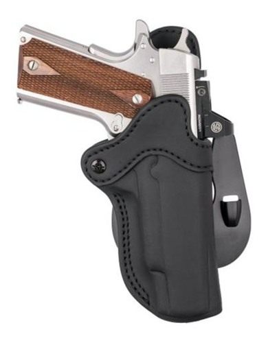 1791 Gunleather ORPDH1SBLR BH1 Optic Ready OWB 01 Stealth Black Leather Pad view 4