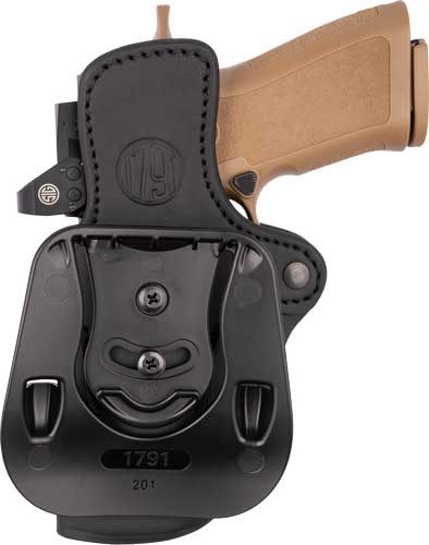 1791 Gunleather ORPDH24SBLR BH2.4 Optic Ready OWB 2.4 Stealth Black Leather view 4