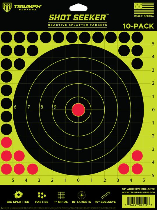 Triumph Systems 090010002 Shot Seeker Self-Adhesive Black/Yellow/Red Paper