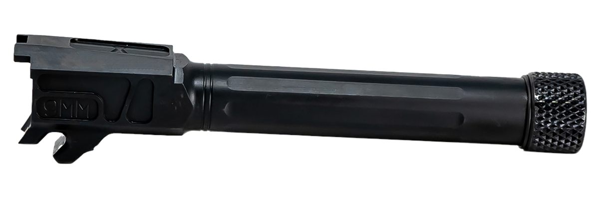 Faxon Firearms 365B910NFSOQT Match Series 9mm Luger Fluted Threaded Black N