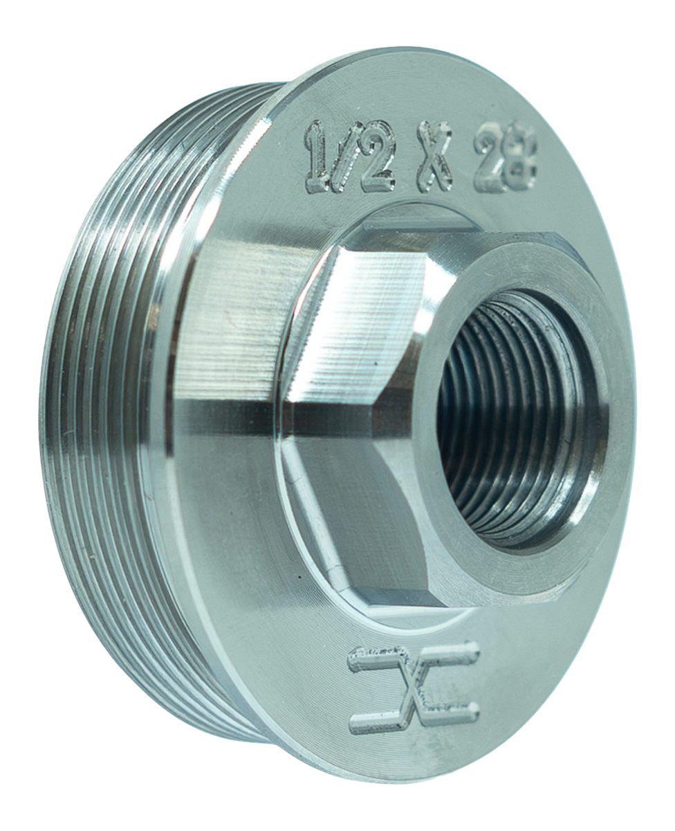 Faxon Firearms 1/2x28 Direct Thread TO Hub Adapter Titanium