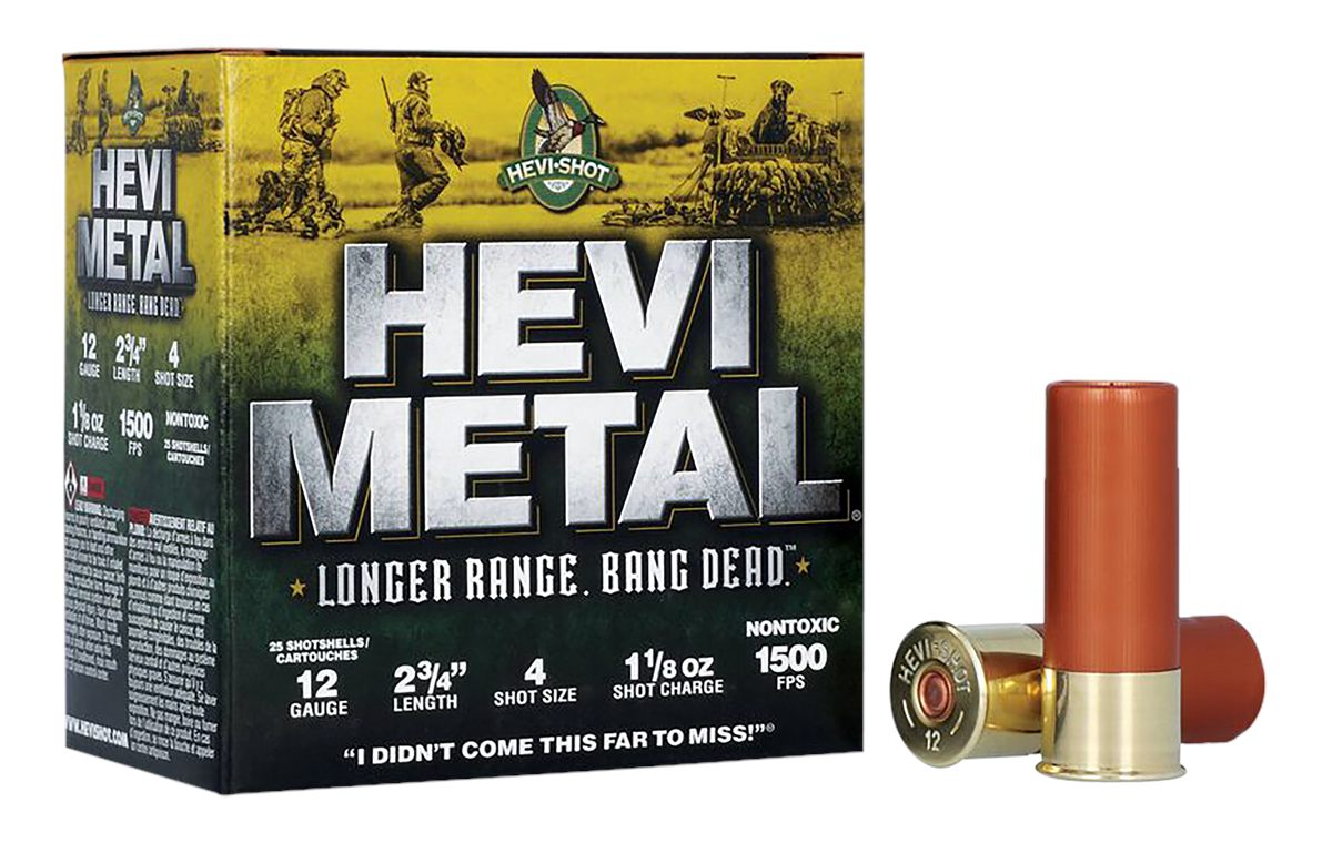 Hevi-Metal HS38704 Longer Range 12 Gauge 2.75in 1 1/8oz 4 Shot 25 Per Box/1