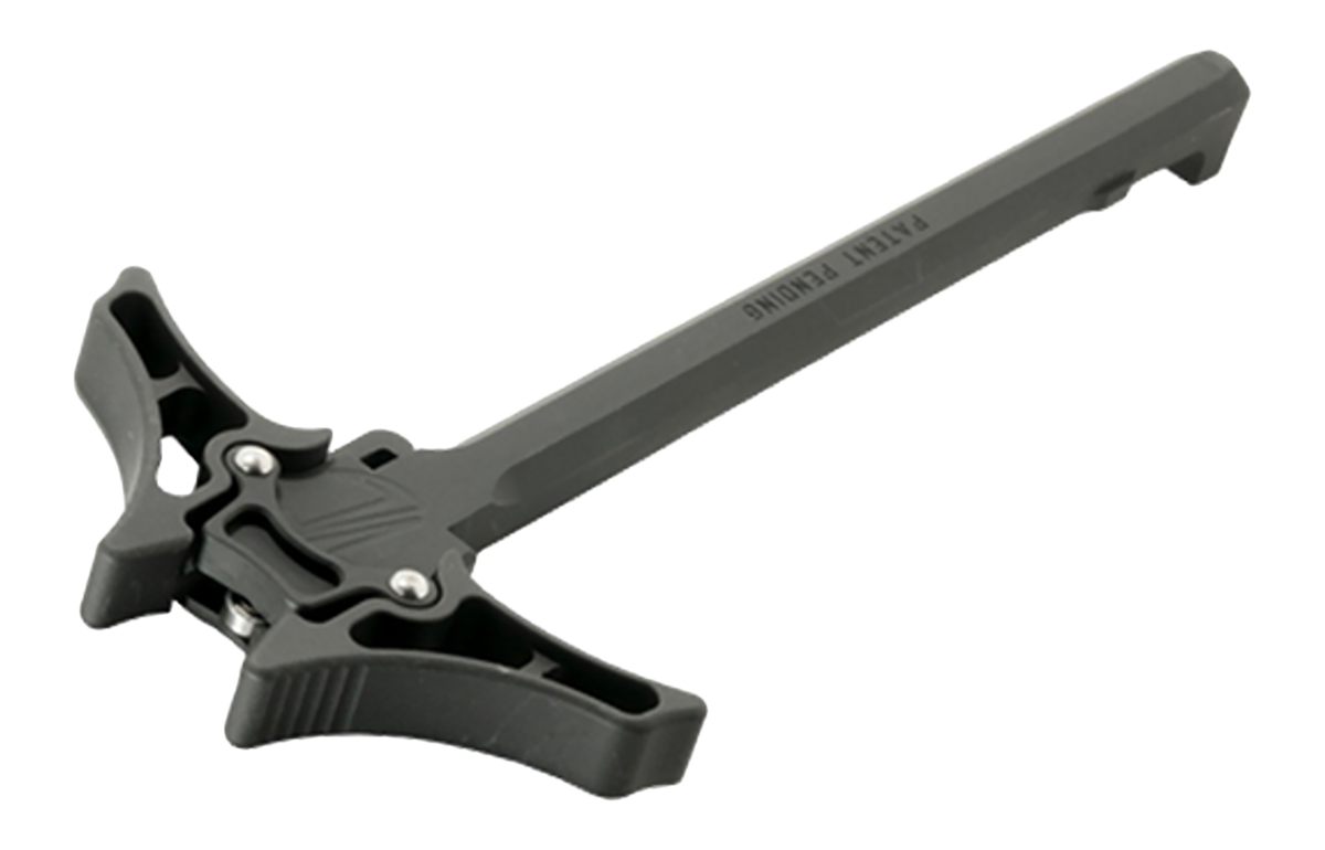 Timber Creek Outdoors AR10AMBICHBL Enforcer Charging Handle Black Billet Al