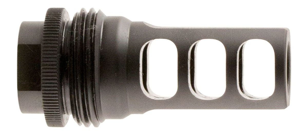 SilencerCo AC1733 ASR Muzzle Brake Black Steel with 5/8in-24 tpi Threads fo