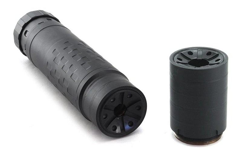 SilencerCo Hybrid 46M Centerfire Rifle Suppressor 9mm to 45 ACP Stainless S view 3