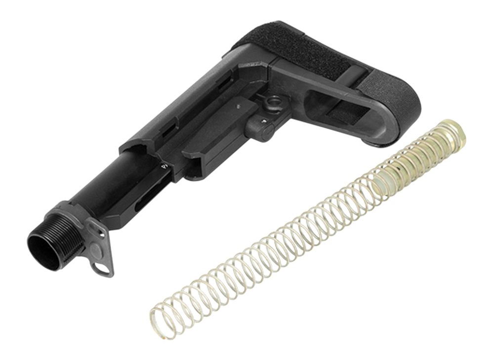 CMMG 55CA9F7 RipBrace Kit 6 Position Black Synthetic with Fastback P3 Techn