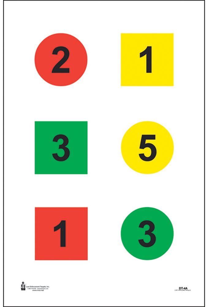 Action Target DT4A100 Training Discretionary Command Circle/Square Paper 23