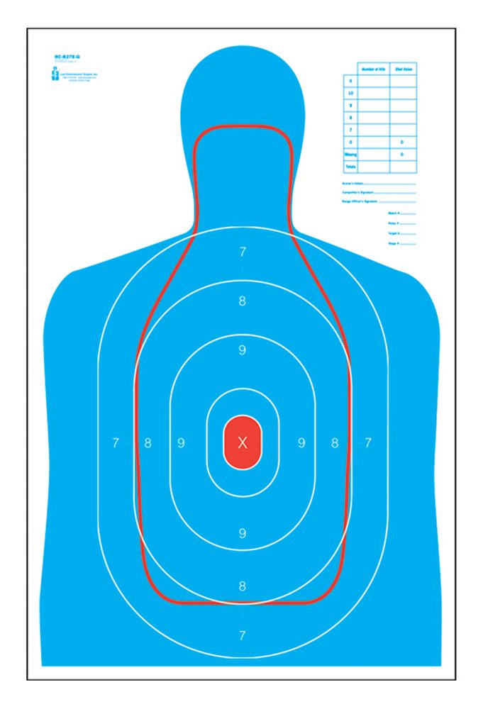 Action Target RCB27EQ100 Qualification B-27E FBI Q Combo Silhouette Hanging