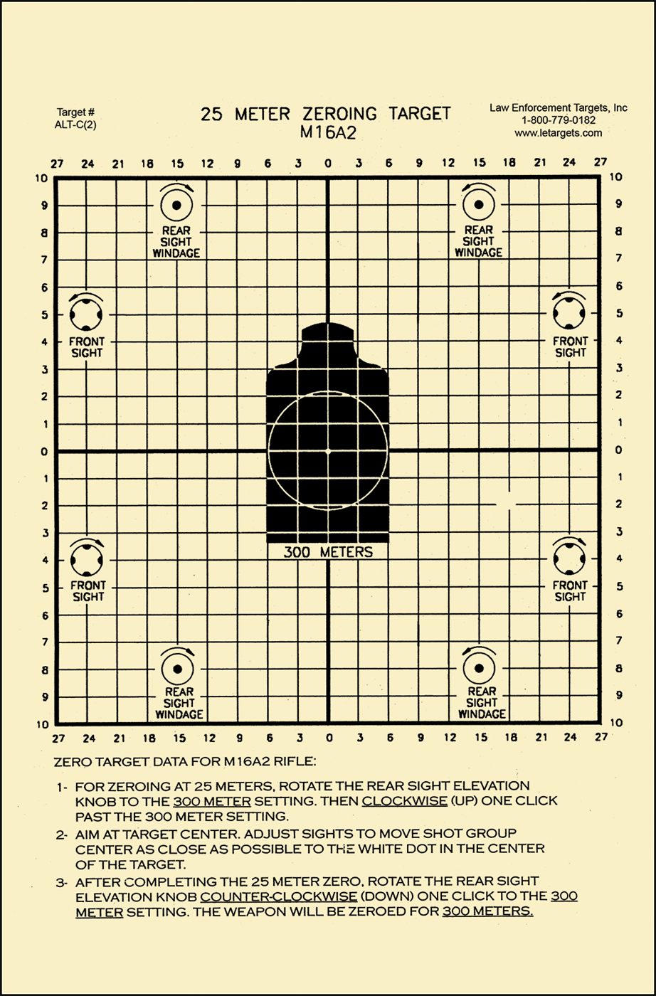 Action Target ALTC2100 Sighting Zeroing Center Mass Tagboard Hanging 25 Met