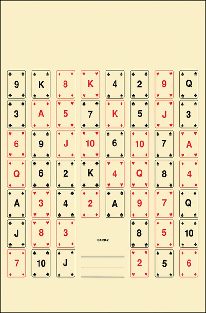 Action Target CARD2100 Entertainment 52 Playing Cards Paper 22.50in x 24in