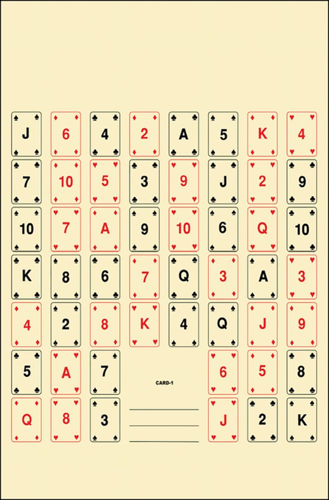 Action Target CARD1100 Entertainment 52 Playing Cards Paper 22.50in x 24in