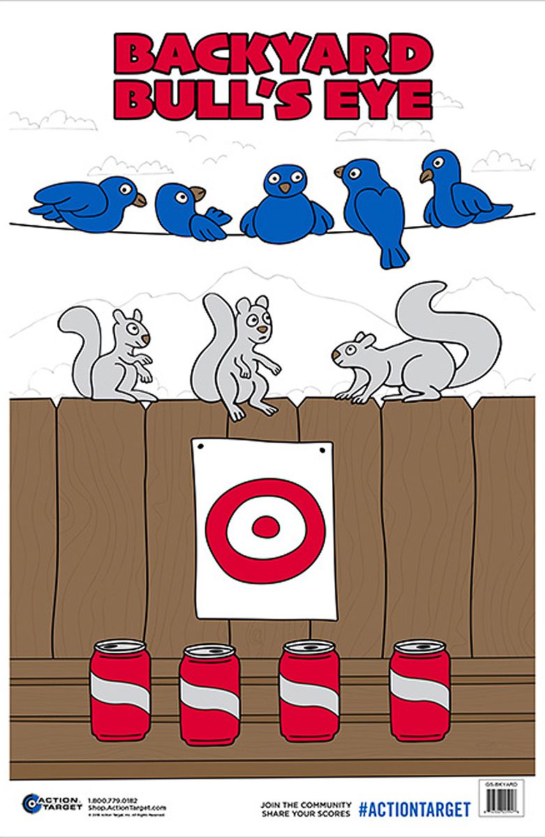 Action Target GSBKYARD100 Entertainment Animals/Cans/Target Paper Hanging 2