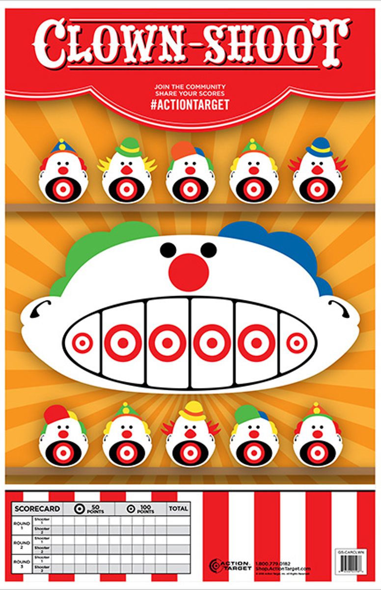 Action Target GSCARCLWN100 Entertainment Clowns Paper Hanging 23in x 35in M