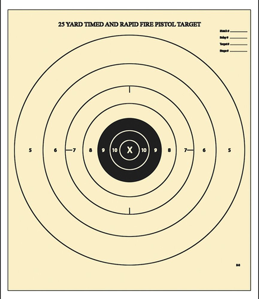 Action Target B8100 Competition NRA Time Rapid Fire Bullseye Heavy Paper Ha